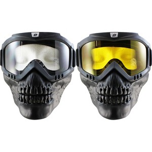 2 Pairs of Birdz Eyewear SKULLBIRD Safety Goggles with Clear, Yellow Lenses - 1 of 4
