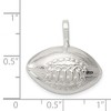 Black Bow Jewelry Sterling Silver 22mm Polished Football Pendant - 4 of 4