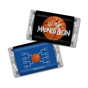 100ct Basketball Party Favors Hershey's Miniatures Candy Let the Madness Begin By Just Candy - Candy Not Included - 1 of 4