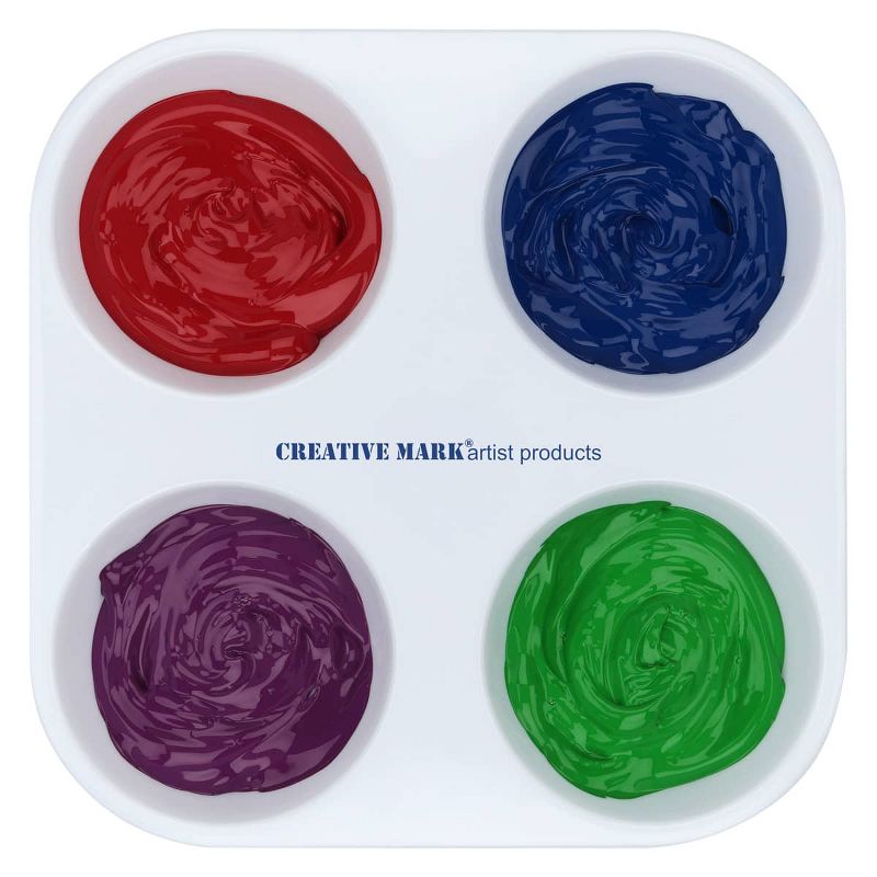 Creative Mark Plastic Muffin Paint Tray Palette - Pack of 12, Durable, Reusable, Solvent-Resistant, with Oversized Paint Wells For Students, Artists,, 3 of 7