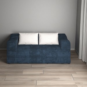 80" Chenille 3-Seater Convertible Folding Sofa Bed with DIY Modular Design & 2 Pillows - 1 of 4