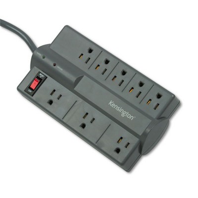 Kensington Guardian Premium Surge Protector, 8 AC Outlets, 6 ft Cord, 1,080 J, Gray
