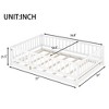 CAVINAS Full Size Wood Montessori Bed with Fence and Door,Modern Floor Bed with Slats,Toddler Bed for Bedroom - 3 of 4