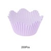 Unique Bargains Cupcake Liners Small Flower Shape Baking Cup Liners Greaseproof Paper 1.77"x1.97" 200 Pcs - 4 of 4