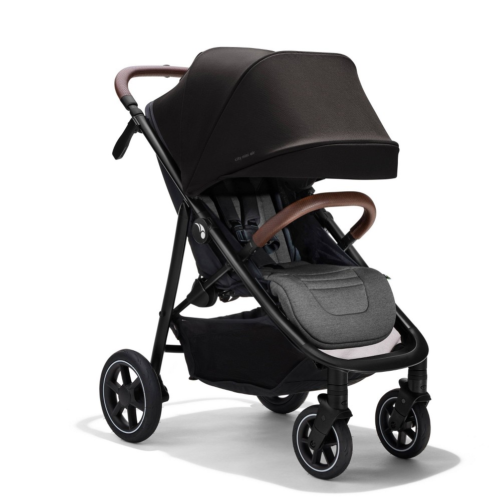 Baby Jogger City Mini Air Lightweight Stroller - Rich Black: Folds for Easy Transport, 8.5" Rubber Wheels, 50 lbs Max Weight Capacity