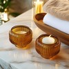 Kate Aspen 2-In-1 Fluted Colored Glass Taper Candlestick Candle Holders (Set of 4) - 2 of 4