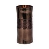 Modern Glass Vase with Textured Enamel Finish - Metallic Decorative Tall Cylinder Vase for Home, Office, Living Room & Bedroom - 2 of 4