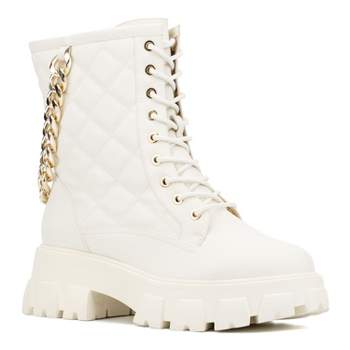 Fashion To Figure Wome's Jane Combat Boot - Wide Width