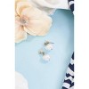 Slickblue Women's Drop Earrings, Heart Shaped Design with Pearl, Gold Finish, Post Back, 1.3" - 2 of 3