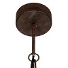 Storied Home 25 Watt Elegant Distressed Metal Pendant Lamp with Wood Drops, Black and Gold - 3 of 4
