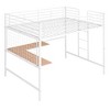 NicBex Full Size Bunk Bed with Desk Loft Bed Metal Bed Frame with Grid, Ladder and Full Length Guardrails, No Box Spring Required - 3 of 4