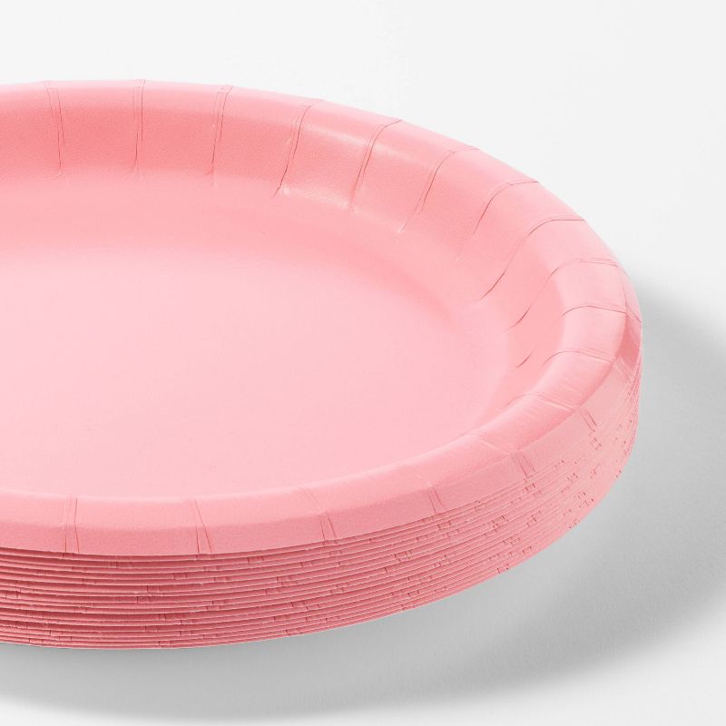20ct 8.5&#34; Disposable Dinner Plates Light Pink - Spritz&#8482;, 3 of 4