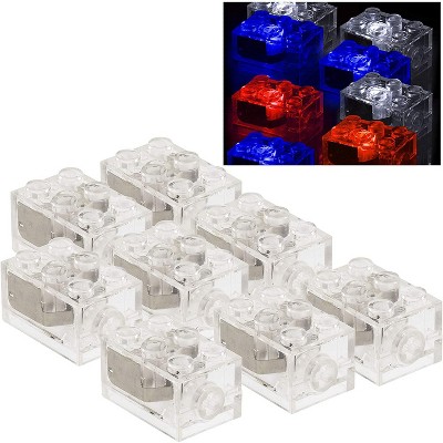 Big Bag Of Bricks Light Up Building Bricks Red White Blue 8