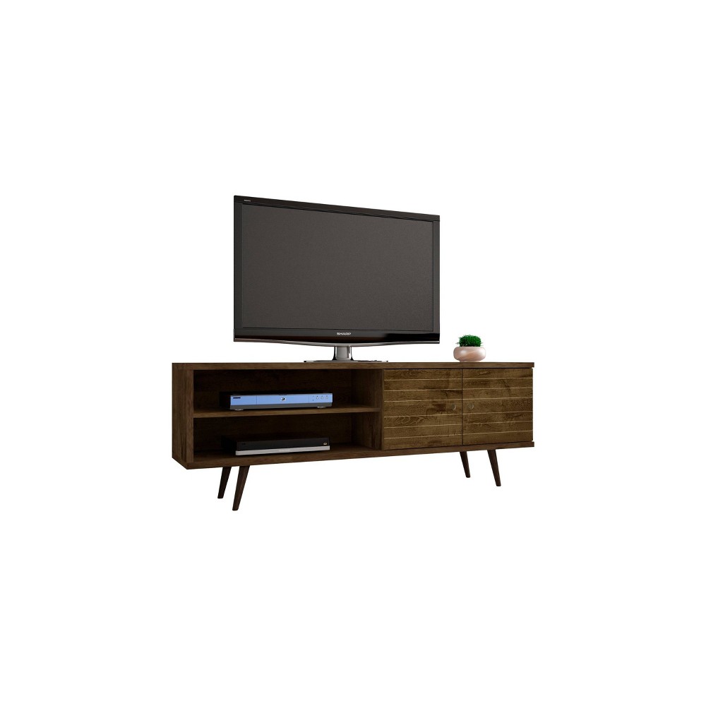 Photos - Mount/Stand Liberty 2 Shelves and 2 Doors TV Stand for TVs up to 60" Rustic Brown - Ma