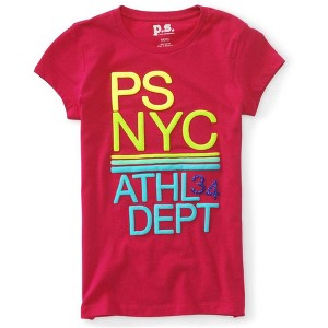 Aeropostale Girls NYC Athl Dept 34 Graphic T-Shirt, Pink, 5 - 1 of 1