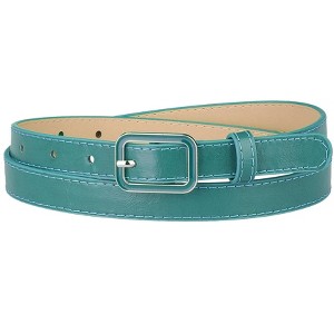 INSPIRE CHIC Women's Thin Rectangle Pin Buckle Skinny Leather Waist Belt - 1 of 4