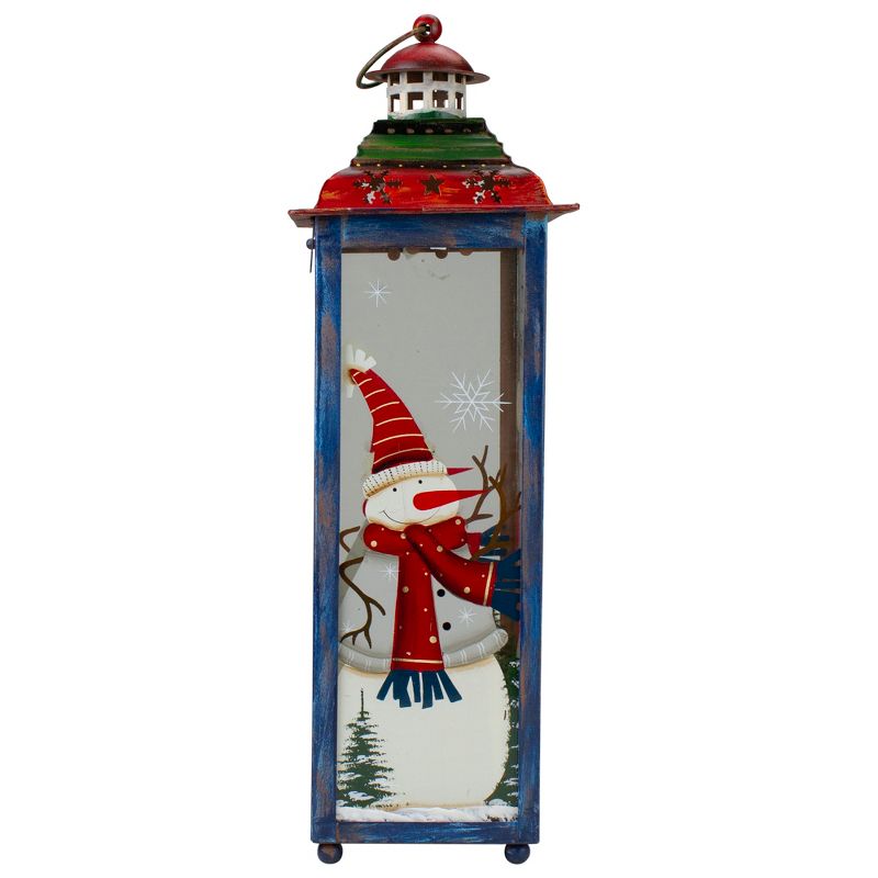 Northlight Red, White and Green "Snow" Christmas Lantern 15", 2 of 5