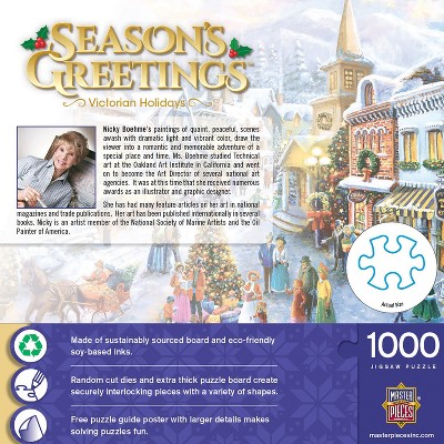 Victorian Holidays 1000 Piece Christmas Jigsaw Puzzle with Bonus Poster