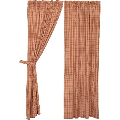 Sawyer Mill Red Plaid Panel Set of 2 84x40  VHC Brands