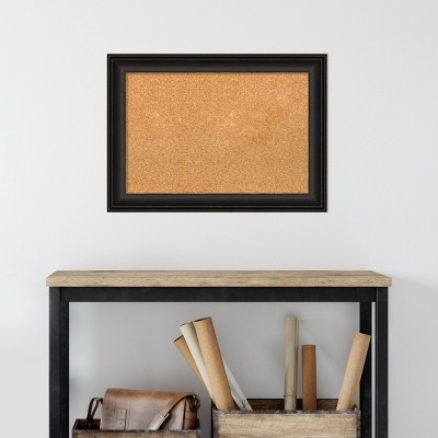 Large Oil Rubbed Bronze Framed Natural Cork Bulletin Board