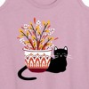 Women's - Instant Message - Cat With Fall Vase Graphic Racerback Tank - 2 of 4