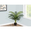 Maggift Artificial Plant Palm Tree Indoor Floor Greenery Potted Real Touch Decorative Green Leaves Black Pot, Green, 12"*12"*12.5" - 2 of 4