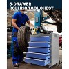 5 Drawer Rolling Tool Chest, Lockable Utility Tool Box on Wheels, Mobile Tool Chest Cabinet for Garage Warehouse Workshop Repair Shop - 3 of 4