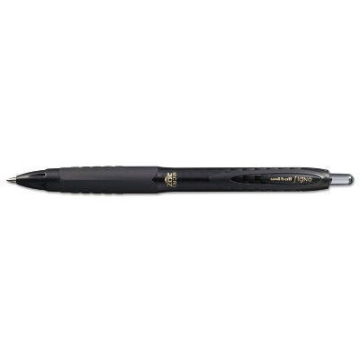 uni-ball 307 Retractable Gel Pen Micro 0.5mm Black Ink/Barrel Dozen 1947087