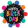 LoonBalloon 31 Inch Colorful Circles Birthday Balloon and 4 Latex Balloons Set- Festive & Fun - 2 of 2