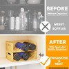Water Bottle Organizer with Labels for Kitchen and Pantry,2 Pack 3-Slot, Hold 6 Bottles - 2 of 4