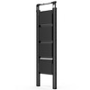 Cesicia Black Aluminium 4 Step Ladder with Retractable Handgrip and Anti-Slip Wide Pedal - 4 of 4