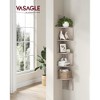 VASAGLE Corner Shelf, 5-Tier Floating Wall Shelf Plant Shelf - 2 of 4