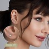 Gilded 1/3 ct. T.W. Round Lab Diamond (SI1 Clarity, F Color) and Sterling Silver Yellow Gold Plated Stud Earrings - 3 of 4