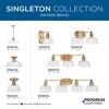 Progress Lighting Singleton 1-Light Vanity Fixture, Vintage Brass, Clear Glass Shade - 4 of 4