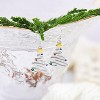 925 Sterling Silver Christmas Tree Drop Earrings, Hypoallergenic Gift. - 2 of 4