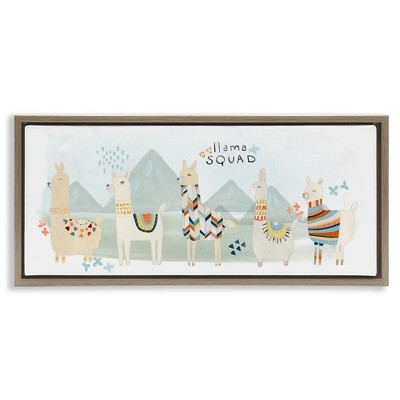 Stupell Industries Llama Squad Whimsical Patterns, 31" x 14"