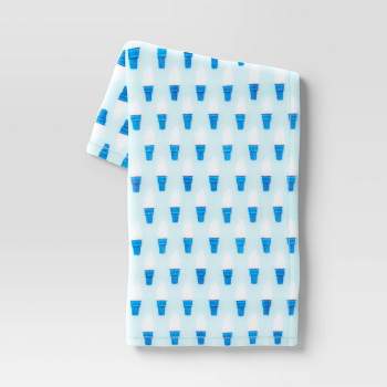 Ice Cream Printed Plush Throw Blanket Blue/White - Sun Squad™
