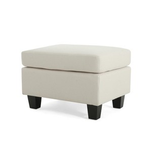 OUTSUPPLY Ottoman Footstool, Compact & Stylish Accent Piece for Living Room, Bedroom or Office - 1 of 4