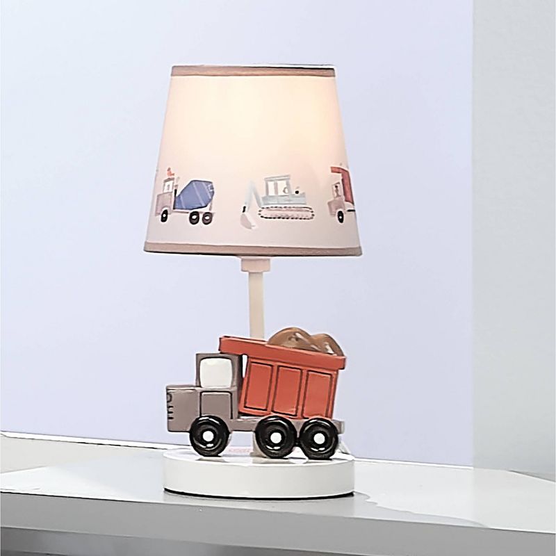 Bedtime Originals by Lambs &#38; Ivy Construction Zone Lamp with Shade (Includes CFL Light Bulb), 3 of 5