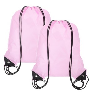 Unique Bargains Fitness Sports Travel Lightweight Drawstring Backpacks 2 Pcs - 1 of 4
