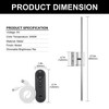 YANSUN 28 in. 1-Light Wall Sconces Chrome Wireless Lights with Remote 350¡ã Rotation (2-Pack) - 3 of 4