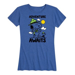 Women's - Peanuts - Adventure Awaits Short Sleeve Graphic T-Shirt - 1 of 4