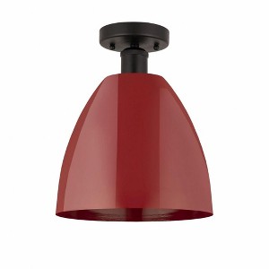Plymouth Dome - 1 Light Semi-Flush Mount In Industrial Style-12.88 Inches Tall and 9 Inches Wide - 1 of 1