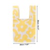 Unique Bargains Reusable Mesh Net Grocery Tote Bags Flowers Yellow White 1 Pc - 4 of 4