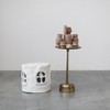 Storied Home Vintage Aluminum Side Accent Table: No Assembly, 20" High - 2 of 4