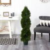 Nearly Natural Double Pond Cypress 4 -ft H Spiral Topiary UV Resistant with 1036 Leaves (Indoor/Outdoor) - 2 of 2