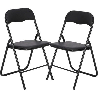 Whizmax Folding Chairs, Outdoor & Indoor Event Portable Metal Folding Chairs with Cushion, Non-Slip Feet Pads Stackable Chairs