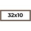 PosterPalooza | Panoramic Elegant Brown Picture Frame - UV Acrylic, Foam Board Backing, Hanging Hardware - 2 of 4