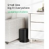 Aoibox Black Bathroom Trash Can with Lid, 1.3 Gallon Small Garbage Can with Foot Pedal, Metal Round Wastebasket for Bathroom, Bedroom, Office - 2 of 4