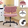 Criss Cross Legged Chair with Wheels, 300 LBS Wide Seat Armless Chair, ModernSwivel Chair, Height Adjustable Home Office Desk Chair for Bedroom - 4 of 4